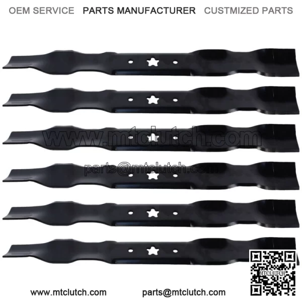 6 Mower Blades Mulching for Poulan 531307223 42" Decks