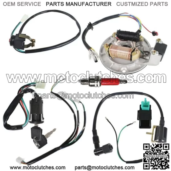 Ignition Coil CDI Kill Switch Stator Wiring Harness Kit For Dirt Pit Bike ATV