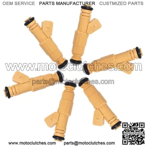 Fit For Jeep Grand Cherokee Wrangler Cherokee 4.0L 6 Pcs Fuel Injectors FJ583
