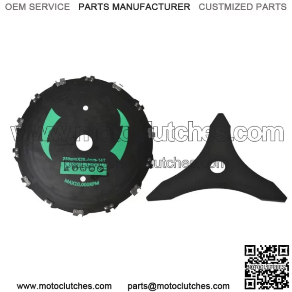 Chainsaw Tooth 9 Inch Brush Blade 3 Teeth Trimmer Weed Eater Blade Trimmer