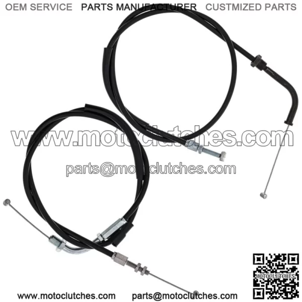 Push Pull Throttle Cable Set for Honda Shadow VLX 600 VT600C VT600CD (For: Honda)