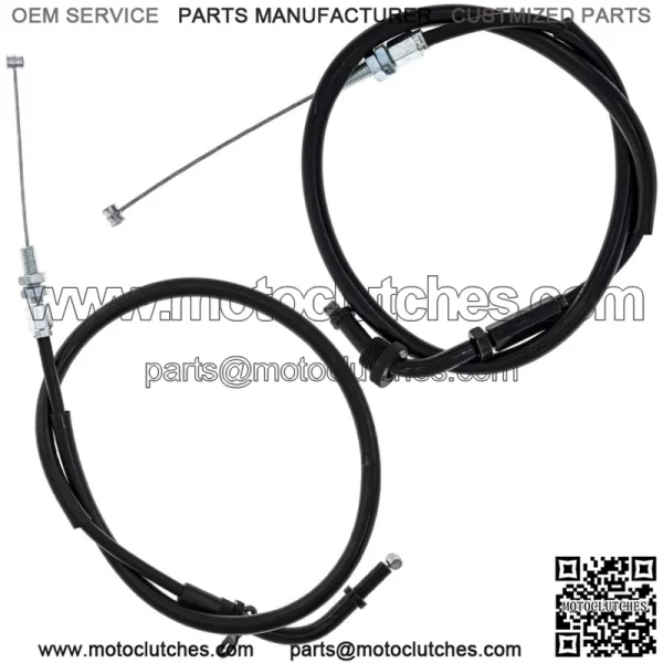 Push Pull Throttle Cable Set Kawasaki GSXR1000 GSXR600 GSXR750 (For: Suzuki)