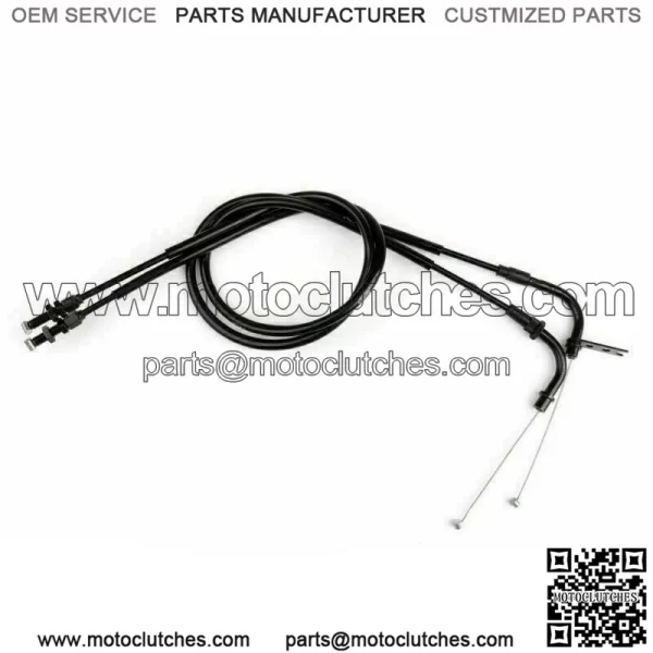 Throttle Cable Push/Pull Wire Line Gas For Suzuki GSXR GSX-R 600 06-09 Black (For: Suzuki)