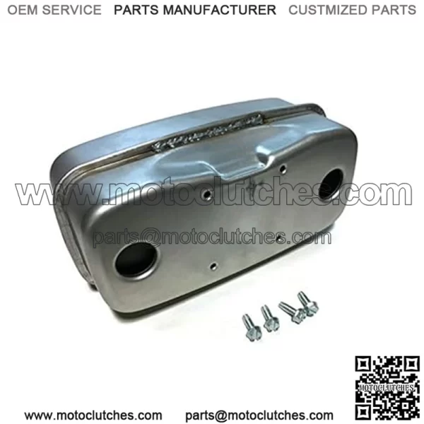 Exhaust muffler replaces 951-0616B 751-0616B Dual Inlet fits some MTD Cub Cadet Troy-Bilt Craftsman with Bolts