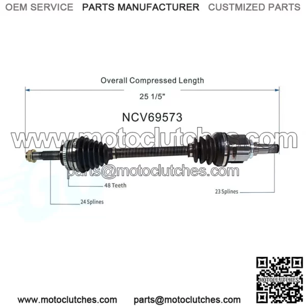 Front Left CV Axle Shaft Assembly For 2000-2003 Toyota Echo with ABS Scion 1.5L (For: Toyota)