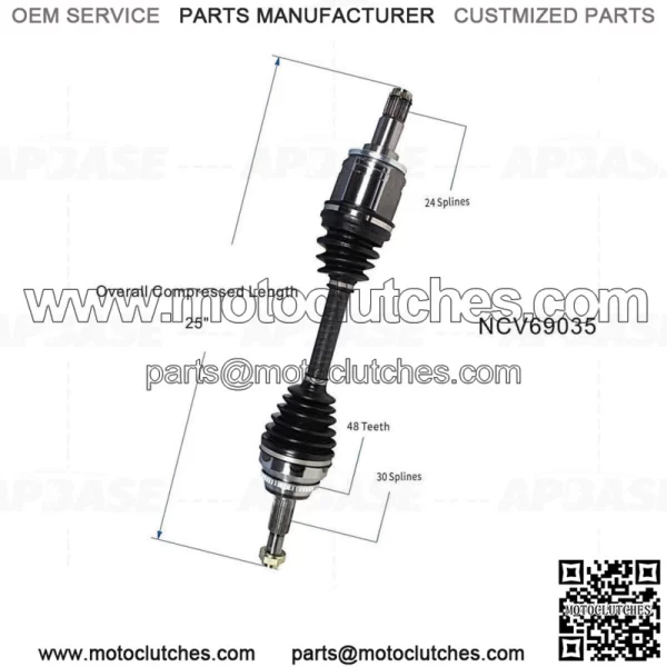 Front Left CV Axle Joint Shaft Assembly for Toyota Highlander Lexus RX400h 06-07 (For: Toyota)