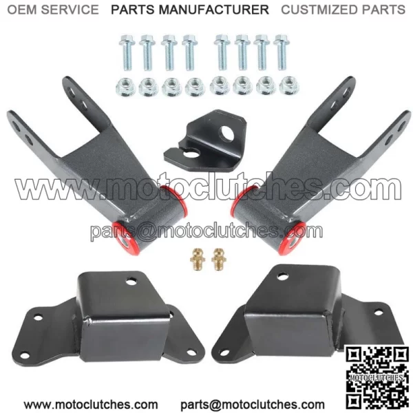 For 1988-1998 Chevy GMC 1500 C15 K15 Truck 4" Rear Drop Kit Shackles & Hangers