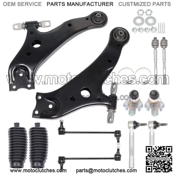 12PC For Toyota Highlander 2008-2018 Control Arms Ball Joints Tie Rods End Links