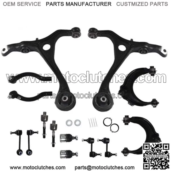 For 2003-2006 07 Honda Accord Lower Upper Control Arms Tie Rods Suspension 14pcs