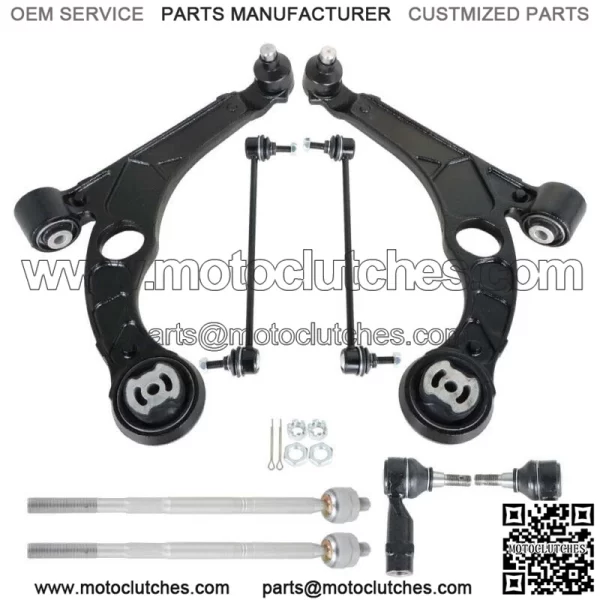 8PC Front Lower Control Arms + Tierods Sway Bars Fit for 2013 - 2016 Dodge Dart