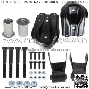For 1988-1997 Chevy GMC K2500 Rearward Leaf Spring Shackle & Bracket Hanger Set
