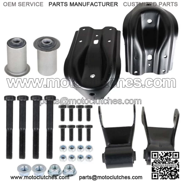 For 1988-1997 Chevy GMC K2500 Rearward Leaf Spring Shackle & Bracket Hanger Set