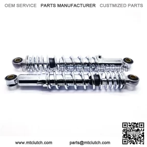 (Set of 2) Universal 12" Adjustable Shock Absorbers with 12.7mm (1/2") Bolt Holes for Go Karts & Mini-Bikes