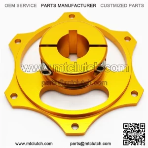 Sprocket Carrier Hub suit 30mm Axle 6mmKeyway Billet Aluminium Gold Anodised Premium Hub