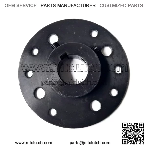 1" Bore Black Mini-Hub, Steel, Zinc-Plated