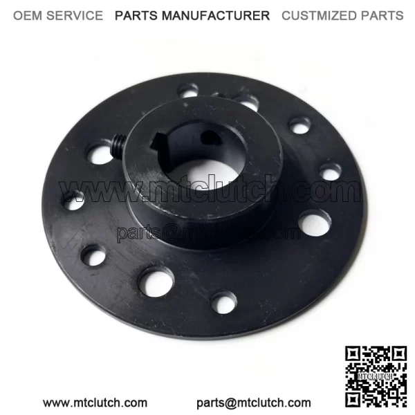 1" Bore Black Mini-Hub, Steel, Zinc-Plated - Image 2