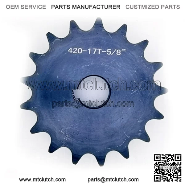 17T jackshaft sprocket #40/41/420 5/8" bore - Image 2