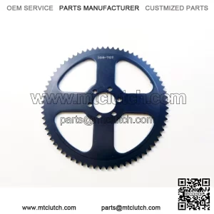 70T 37mm #35 6 holes (black four sides hollow) sprocket