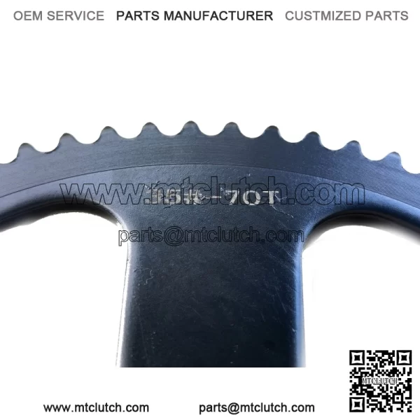 70T 37mm #35 6 holes (black four sides hollow) sprocket - Image 3