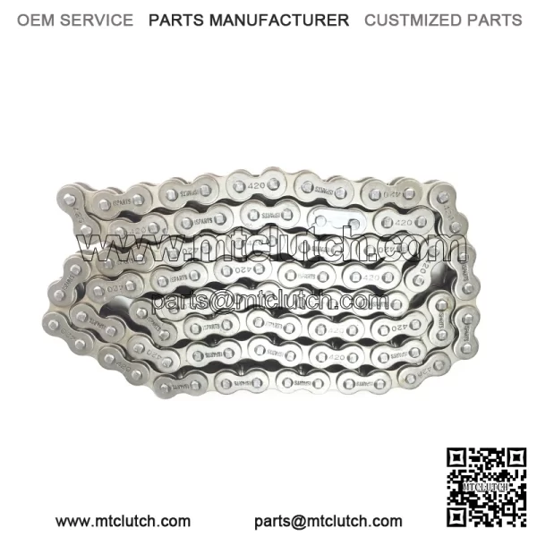 #420 chain, 98 links including the master link