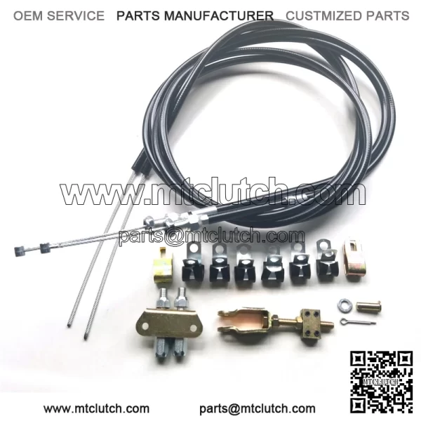 330-9371 Emergency Brake Cable Kit Floor Mount Parking Disc Drum - Image 2