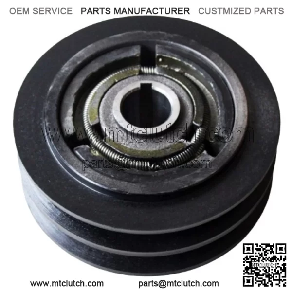 25.4mm 1" centrifugal clutch Double 'B' profile 138mm V pulley 19hp 2B138-25.4-54mm (Black)