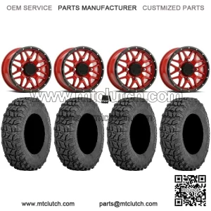 14" Wheels Red 28" Tires CFMoto ZForce 950 UForce 1000