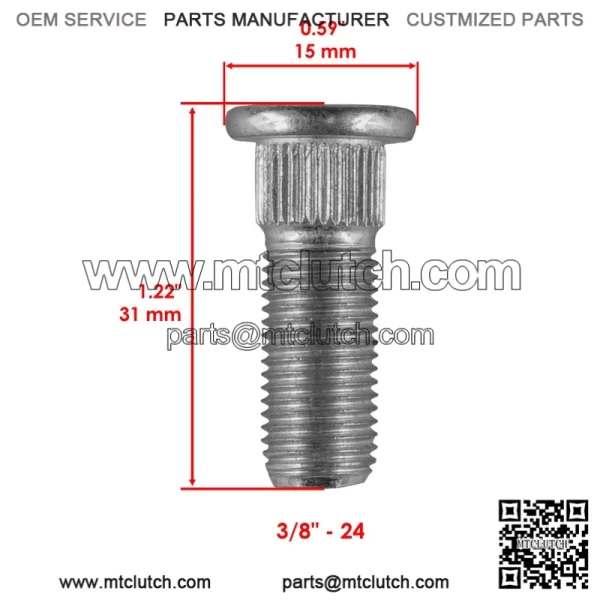 Polaris Scrambler 500 2004-2012 / Sportsman 800 2005-2014 Wheel Nuts & Bolts - Image 3