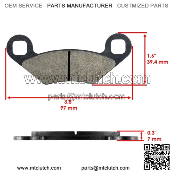 Polaris Scrambler 500 4X4 2005-2012 Front/Rear Brake Pads - Image 3