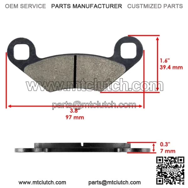 Polaris Scrambler 500 2X4/4X4 2001-2012 Front Brake Pads - Image 2
