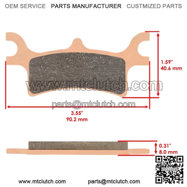Polaris Scrambler 500 2007 Sintered Rear Brake Pads - Image 2