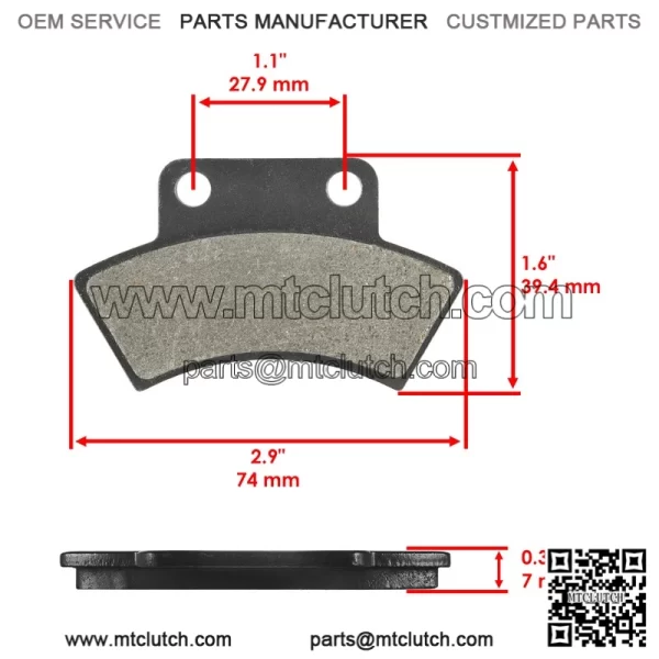 Polaris Scrambler 500 1997 Rear Brake Caliper Piston & Pads - Image 3