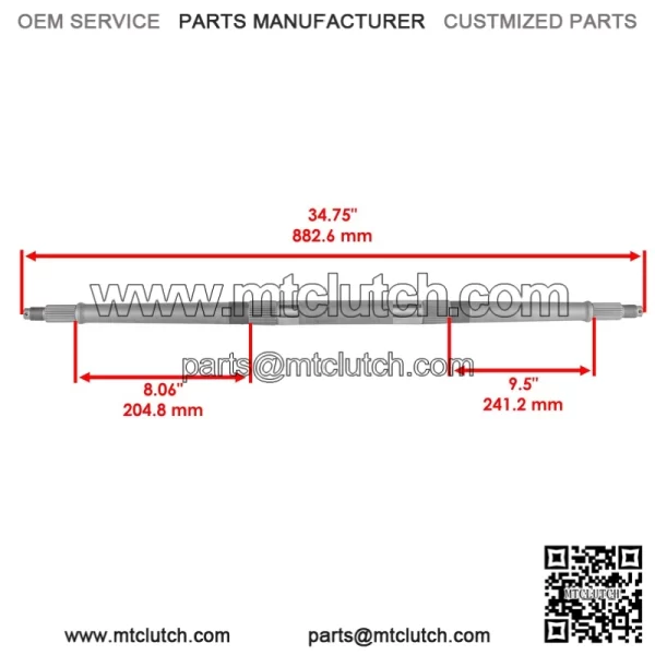 Polaris Scrambler 500 4X4/2X4 1998-2004 Rear Axle Shaft - Image 2