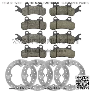 Can-Am Maverick/Max X3 2017 Front & Rear Brake Rotors w/Brake Pads